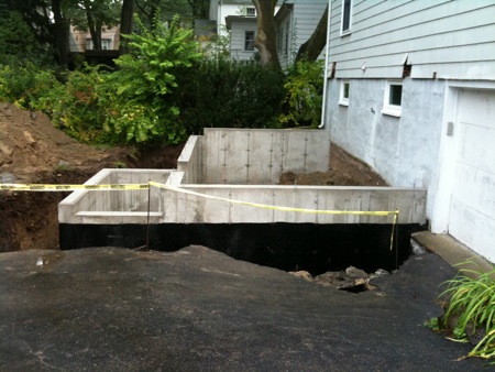 Foundation poured and waterproofed Foundation poured and waterproofed